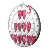 ホホホ！サンタカッコいいハート文字クリスマスラブデシ ダーツボード (正面右)