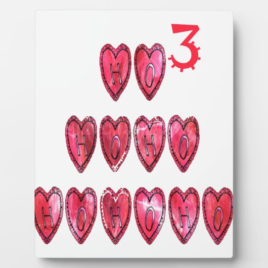 ホホホ！サンタカッコいいハート文字クリスマスラブデシ フォトプラーク (正面)