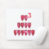 ホホホ!サンタカッコいいハート文字クリスマスラブデシ マウスパッド (マウス)