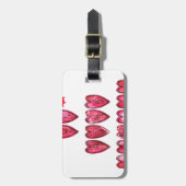 ホホホ！サンタカッコいいハート文字クリスマスラブデシ ラゲッジタグ (正面縦)
