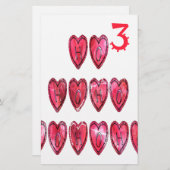 ホホホ!サンタカッコいいハート文字クリスマスラブデシ 便箋 (正面/裏面)