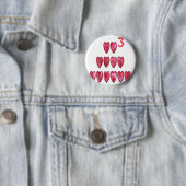 ホホホ!サンタカッコいいハート文字クリスマスラブデシ 缶バッジ (インサイチュ)