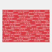 ホホホ★ ★ ★バイデン氏は大統領カスタムレッド ラッピングペーパーシート (正面3)