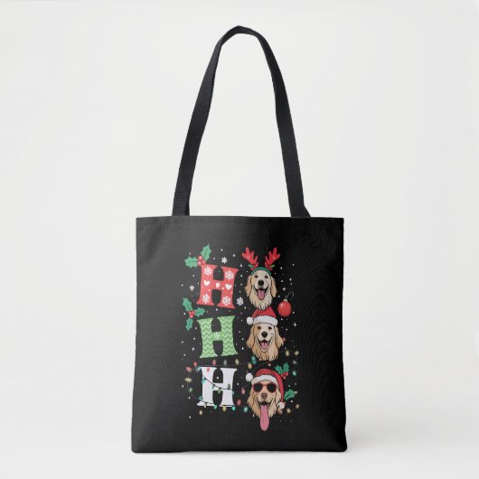 ホホホ レトリーバー 黄金のクリスマス トートバッグ (正面)