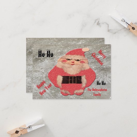 ホホーサンタアイボリーグリッター 招待状 (正面/裏面インサイチュ)