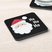ホホーホサンタ顔クリスマスホリデイズレッドホワイト コースター (左側)