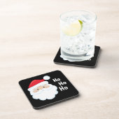ホホーホサンタ顔クリスマスホリデイズレッドホワイト コースター (右側)