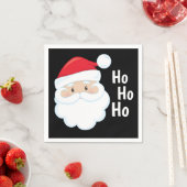 ホホーホサンタ顔クリスマスホリデイズレッドホワイト スタンダードカクテルナプキン (インサイチュ)