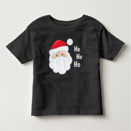 ホホーホサンタ顔クリスマスホリデイズレッドホワイト トドラーTシャツ
