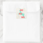 ホホーホトナカイ赤いクリスマスヴィンテージ スクエアシール (バッグ)