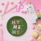 ホホーホーホーウェルシュテリアメリークリスマス ペーパープレート (パーティー)