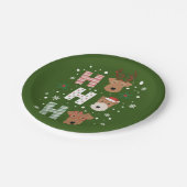 ホホーホーホーウェルシュテリアメリークリスマス ペーパープレート (アングル)