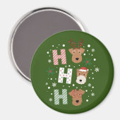 ホホーホーホーウェルシュテリアメリークリスマス マグネット (正面/裏面)