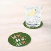 ホホーホーホーウェルシュテリアメリークリスマス ラウンドペーパーコースター (インサイチュ)