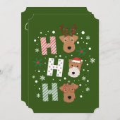 ホホーホーホーウェルシュテリアメリークリスマス 招待状 (正面/裏面)