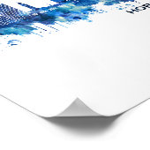 ホボケンニュージャージーのスカイラインブルー ポスター (角)