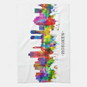 ホボケンニュージャージーのスカイライン キッチンタオル (縦)