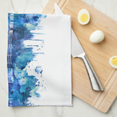 ホボケンニュージャージースカイラインブルー キッチンタオル (四つ折り)