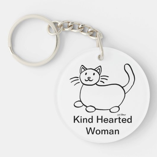 ホボサインやさしい女性アクリル系キーチェーン キーホルダー (正面)