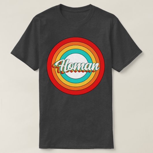 ホマンネームシャツヴィンテージホマンサークル Tシャツ (デザイン正面)