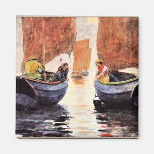 ホマー – 余韻素晴らしアート水絵画色 マグネット (正面)