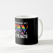 ホミーズを平和のゲイにするLGBTQプライド コーヒーマグカップ (正面右)