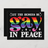 ホミーズを平和のゲイにするLGBTQプライド ポストカード (正面/裏面)