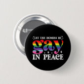 ホミーズを平和のゲイにするLGBTQプライド 缶バッジ (正面&裏面)