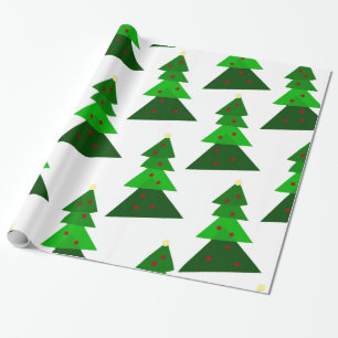 ホメイのクリスマスツリーパターン ラッピングペーパー