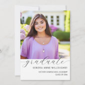 ホメエレガントスクール卒業 招待状 (正面)