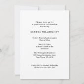 ホメエレガントスクール卒業 招待状 (裏面)