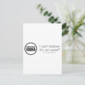 ホメオパシーのウォッカ信じ – 水ではない ポストカード (スタンド正面)
