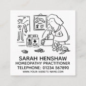 ホメオパシー性同毒開業医 スクエア名刺 (正面)