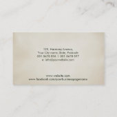 ホメオパシー – 漢方薬プロフェッショナル 名刺 (裏面)