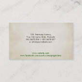 ホメオパシー – 漢方薬プロフェッショナル 名刺 (裏面)