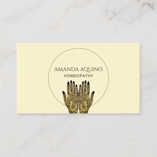 ホメオパシーHennaハンズヘルスケア 名刺 (正面)