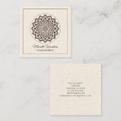 ホメオパスマンダラ対称性 |白 スクエア名刺 (正面/裏面)