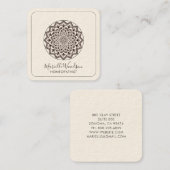 ホメオパティストのマンダラ対称性 スクエア名刺 (正面/裏面)