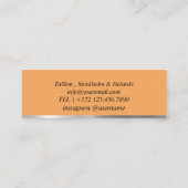 ホメシンプルムボディオレンジメタリック スキニー名刺 (裏面)