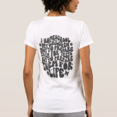 ホメパーソナライズされたスコールレトロカスタム文字カラー Tシャツ (裏面)