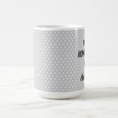 ホメ誇りを持ったチョールパパグレー水玉模様 コーヒーマグカップ (中央)