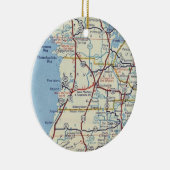 ホモササ春とダードシティヴィンテージマップ セラミックオーナメント (右)