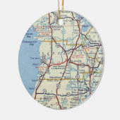 ホモササ春とダードシティヴィンテージマップ セラミックオーナメント (左)