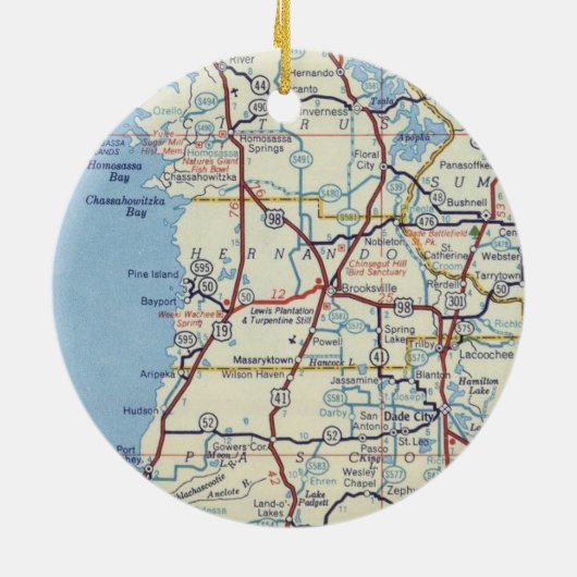 ホモササ春とダードシティヴィンテージマップ セラミックオーナメント (裏面)