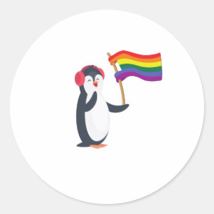 ホモセクシュアル・ペンギンゲイプライド月LGBT ラウンドシール
