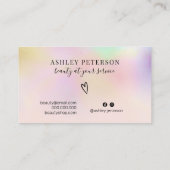 ホモダンロググラデーションラフィック·ピンクガーリー化粧 名刺 (裏面)