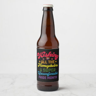 ホモフォビアな全ての人へ最高のプライド月間を ビールラベル