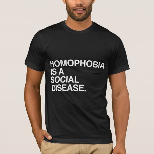 ホモフォビアは社会的疾病である Tシャツ (正面)