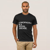 ホモフォビアは社会的疾病である Tシャツ (正面フル)