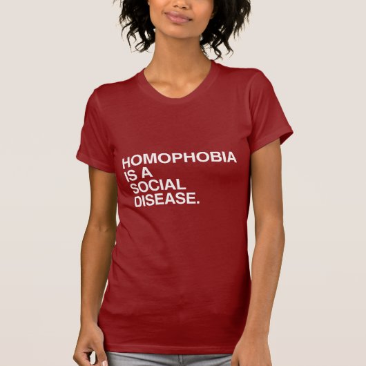 ホモフォビアは社会的疾病である Tシャツ (正面)